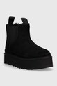 UGG buty zimowe zamszowe dziecięce KIDS NEUMEL PLATFORMLSEA 1143710K czarny AW23