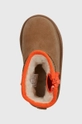 bézs UGG gyerek téli csizma T CLASSIC MINI ZIPPER TAPE LOGO