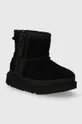 Παιδικές χειμερινές μπότες UGG T CLASSIC MINI ZIPPER TAPE LOGO μαύρο