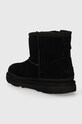 Dječaci Dječje cipele za snijeg od brušene kože UGG KIDS CLASSIC MINI ZIPPER TAPE L 1143699K crna