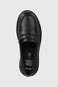 Geox mocasini din piele pentru copii negru J3620C.00043.32.35