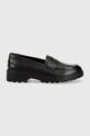 Geox mocasini din piele pentru copii negru J3620C.00043.36.41