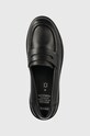 Geox mocasini din piele pentru copii negru J3620C.00043.36.41