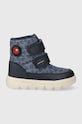 Geox śniegowce dziecięce B365BF 0MNBC B WILLABOOM B AB imitacja skóry licowej niebieski B365BF.0MNBC.24.27