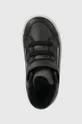 μαύρο Παιδικά δερμάτινα αθλητικά παπούτσια Geox