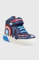Παιδικά αθλητικά παπούτσια Geox x Marvel, Avengers σκούρο μπλε