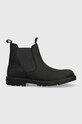Geox cizme de iarna pentru copii din piele intoarsa J36EXB 00045 J SHAYLAX usor izolat negru J36EXB.00045.36.39