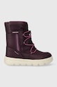 Dječje zimske čizme Geox J36HWC 054FU J WILLABOOM B A imitacija zrnate kože ljubičasta J36HWC.054FU.28.35