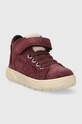 Geox sneakers de piele întoarsă pentru copii J36HYC 022BH J THELEVEN WPF J36HYC.022BH.24.27 violet AW23