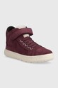 Geox sneakers de piele întoarsă pentru copii J36HYC 022BH J THELEVEN WPF J36HYC.022BH.36.39 violet AW23