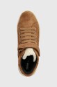 Geox sneakers de piele întoarsă pentru copii J36HYC 022BH J THELEVEN WPF maro J36HYC.022BH.36.39