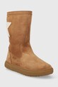 Geox cizme de iarna pentru copii din piele intoarsa J36HYD.022BH.28.35 maro AW23