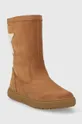 Детские замшевые зимние ботинки Geox коричневый