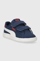 Puma sneakersy skórzane Smash 3.0 Buck V 392041 granatowy AW23