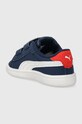 Băieți Puma sneakers din piele Smash 3.0 Buck V 392041 bleumarin