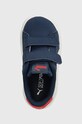 Puma sneakers din piele Smash 3.0 Buck V bleumarin 392041