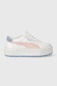 Dětské kožené sneakers boty Puma Karmen Rebelle Corduroy Jr textilní bílá 392641