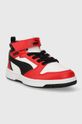 Puma sneakersy dziecięce Rebound V6 Mid AC+ PS 393832 czerwony AW24