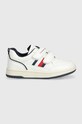 Tommy Hilfiger sneakersy dziecięce imitacja skóry licowej biały T3B9.33101.22.26
