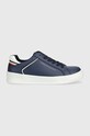 Детские кроссовки Tommy Hilfiger имитация натуральной кожи тёмно-синий T3X9.33112
