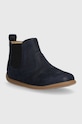 Детски половинки обувки от кожа Pom D'api P1ADBG0401.24.25 тъмносин AW23