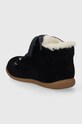 Chłopiec Pom D'api buty zimowe zamszowe dziecięce STAND-UP DERBY FUR P1AHDZ0403.24.25 granatowy
