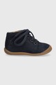 Pom D'api pantofi din piele intoarsa pentru copii FLEX-UP BOTTINE Planet friendly bleumarin P1BABH0402.19.23