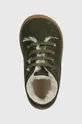 zelená Detské zimné semišové topánky Pom D'api FLEX-UP BOTTINE FUR