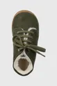 зелений Дитячі замшеві зимові черевики Pom D'api FLEX-UP BOTTINE FUR
