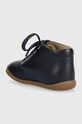 CHLAPEC Dětské kožené polobotky Pom D'api FLEX-UP BOTTINE VEG P1BCAB04R1.24.25 námořnická modř