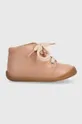 ροζ Δερμάτινα παιδικά κλειστά παπούτσια Pom D'api FLEX-UP BOTTINE VEG Παιδικά