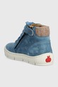 CHLAPEC Dětské semišové polobotky Pom D'api P1CBAY0401.24.27 modrá