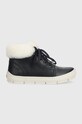 Pom D'api ghete de iarna pentru copii din piele START TOP FUR cu snur bleumarin P1CCAP04R2.28.30