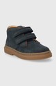 Pom D'api pantofi din piele intoarsa pentru copii TRIX EASY P1DCCG0401.22.23 bleumarin AW23