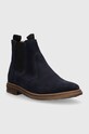 Детские замшевые ботинки Pom D'api BROTHER JODZIP P1OADZ04R2.28.30 тёмно-синий AW23