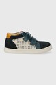 Pom D'api sneakersy skórzane dziecięce MOUSSE EASY PERFO Produkt niemowlęcy granatowy P1PGAM0409.19.23