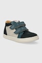 Pom D'api sneakersy skórzane dziecięce MOUSSE EASY PERFO P1PGAM0409.19.23 granatowy AW23