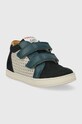 Pom D'api sneakersy skórzane dziecięce MOUSSE EASY PERFO P1PGAM0409.24.27 granatowy AW23
