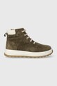 Дитячі замшеві туфлі Pom D'api FLOW BOOTS зелений P1QPEI0401.28.30