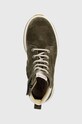 Pom D'api półbuty zamszowe dziecięce FLOW BOOTS zielony P1QPEI0401.31.34