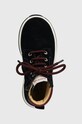 Детские замшевые полуботинки Pom D'api FLOW BOOTS чёрный P1QPEP0402.24.27