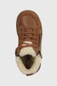 коричневий Дитячі шкіряні зимові черевики Shoo Pom