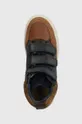 σκούρο μπλε Παιδικά δερμάτινα αθλητικά παπούτσια Shoo Pom