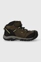 Детские замшевые зимние ботинки Keen Ridge Flex Mid замш зелёный 1026665