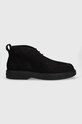 Calvin Klein półbuty zamszowe DESERT BOOT NB skóra zamszowa czarny HM0HM01030