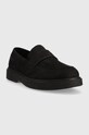 Calvin Klein mokasyny zamszowe LOAFER NB HM0HM01031 czarny AW23