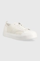 Calvin Klein bőr sportcipő LOW TOP LACE UP LTH fehér