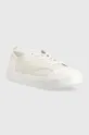 Calvin Klein sneakersy skórzane LOW TOP LACE UP LTH biały