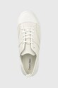 Kožené tenisky Calvin Klein LOW TOP LACE UP LTH biela HM0HM01045