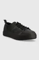 Δερμάτινα αθλητικά παπούτσια Calvin Klein LOW TOP LACE UP LTH μαύρο